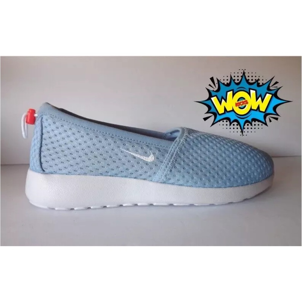 Nike Roshe One Slip Sky Blue Mesh Slip-On Shoes Sneakers